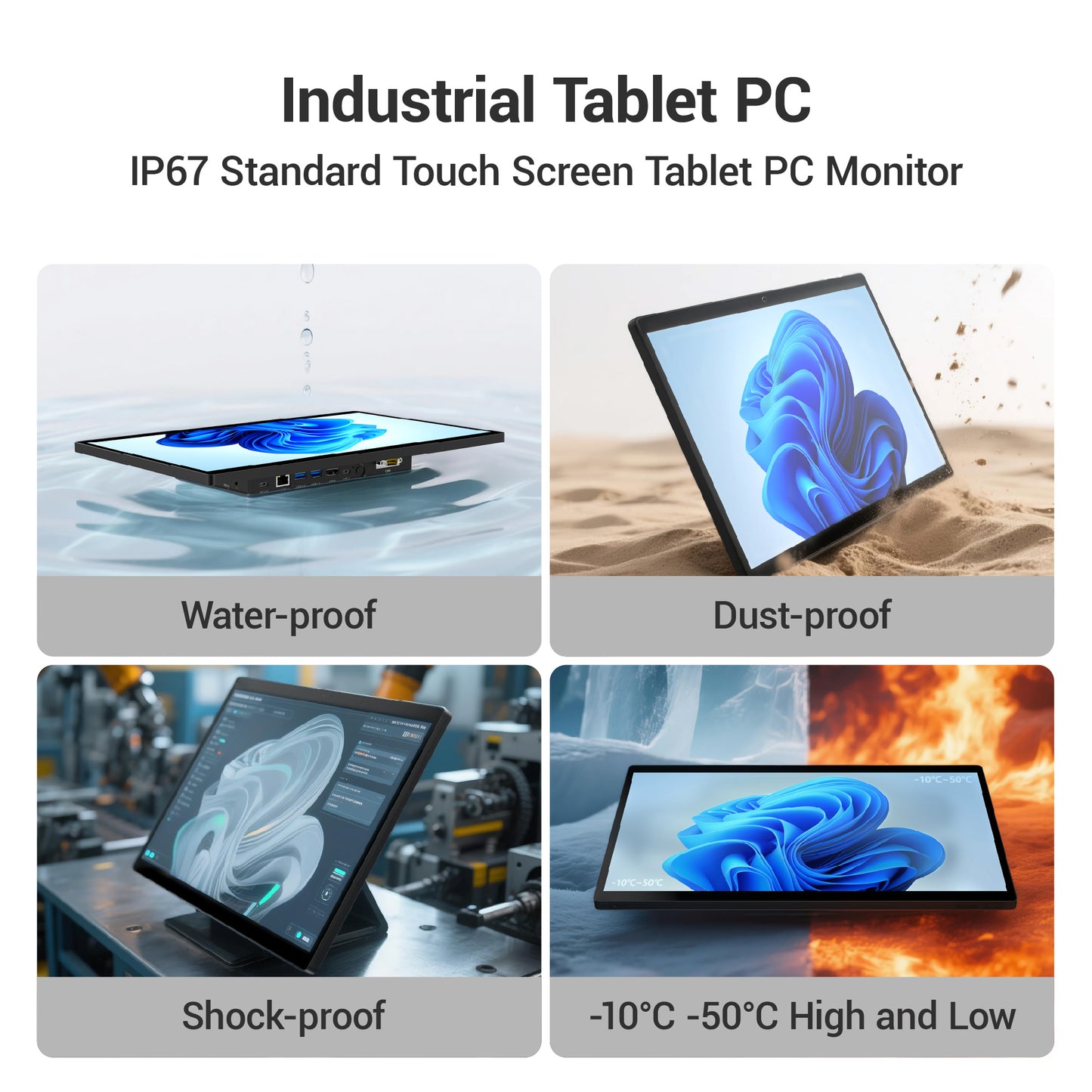 Higole IP67 Standard Touch Screen Tablet PC Monitor,The ultimate industrial all-in-one PC, serving as the ideal POS terminal for retail, business, and similar applications.