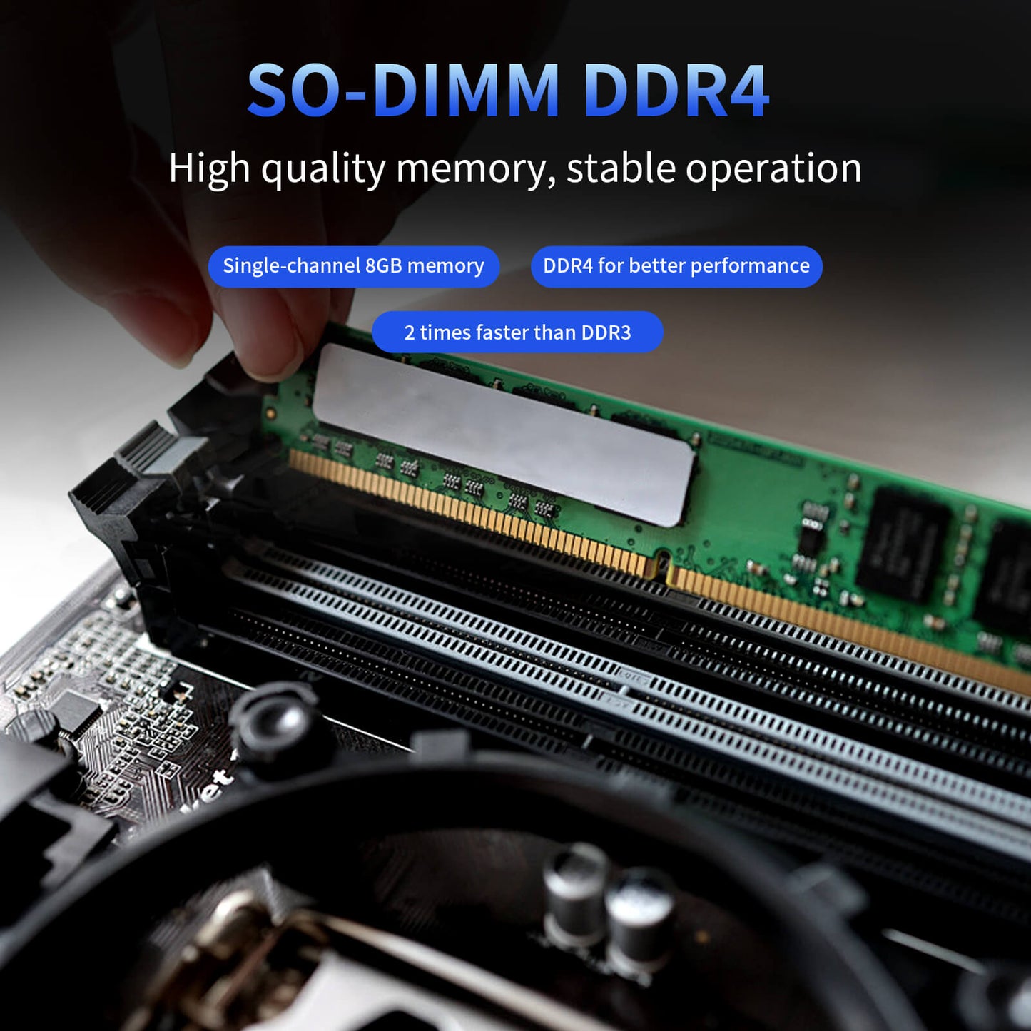 Higole F10_Flat-surface pos terminal Industrial PC featuring high-speed DDR4 memory for smooth business and retail applications