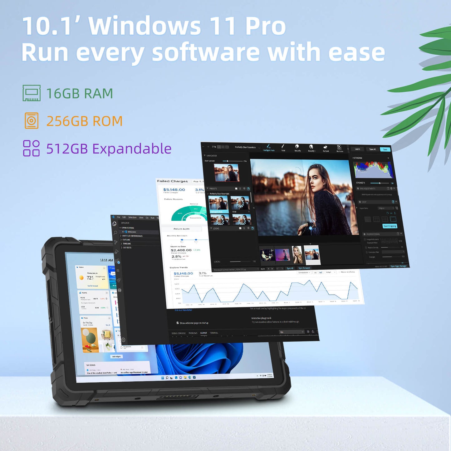 Higole F9A rugged tablet support Windows11 pro,run every software with ease