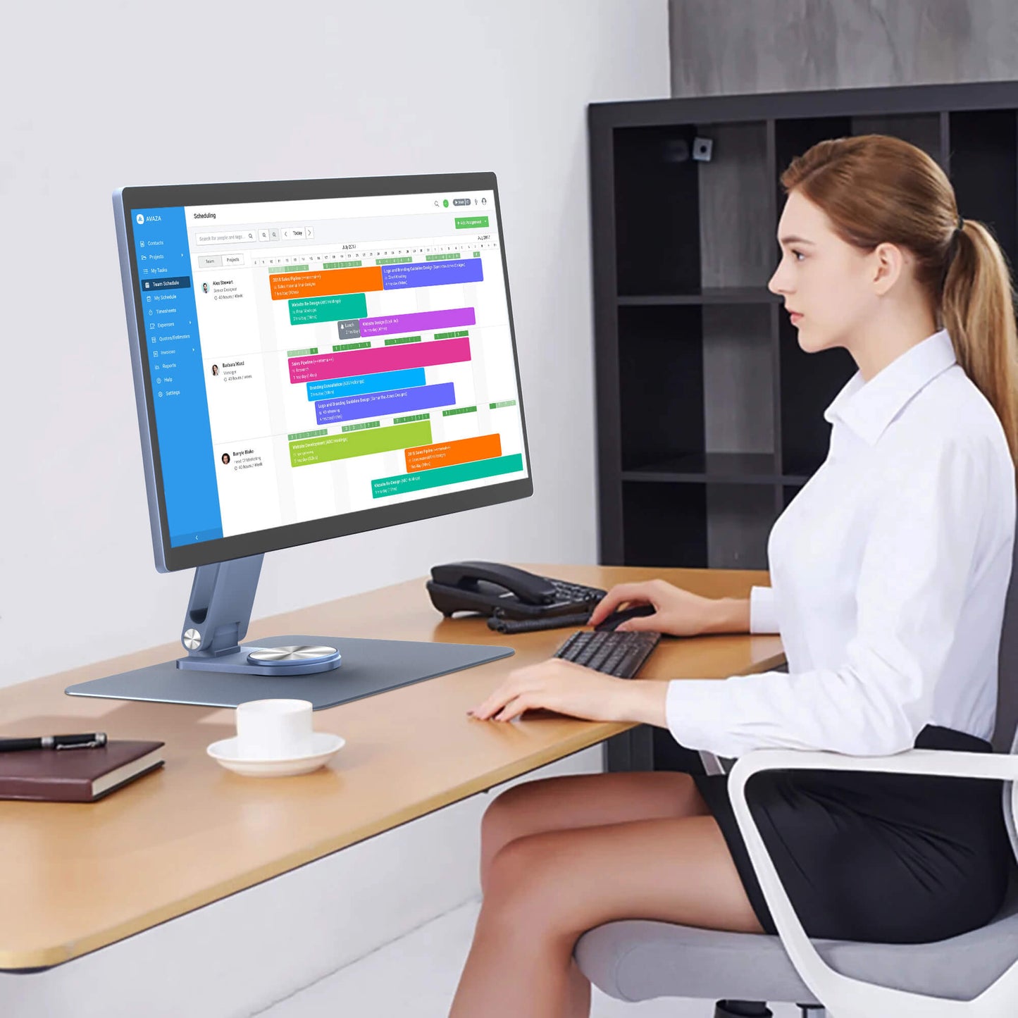 Tablette PC industrielle HIGOLE F15 15,6 pouces Windows 11 avec support – Celeron N5095, 8 Go de RAM, 128 Go de stockage