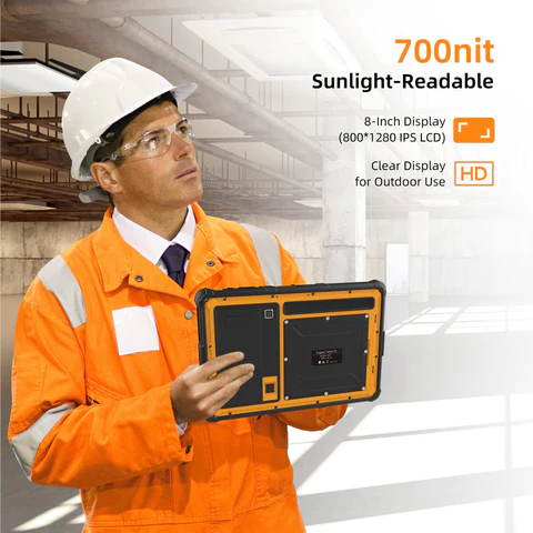 HIGOLE F8 8" IP67 Rugged Tablet – 4GB RAM, 64GB ROM, 5500mAh Battery | Windows / Android