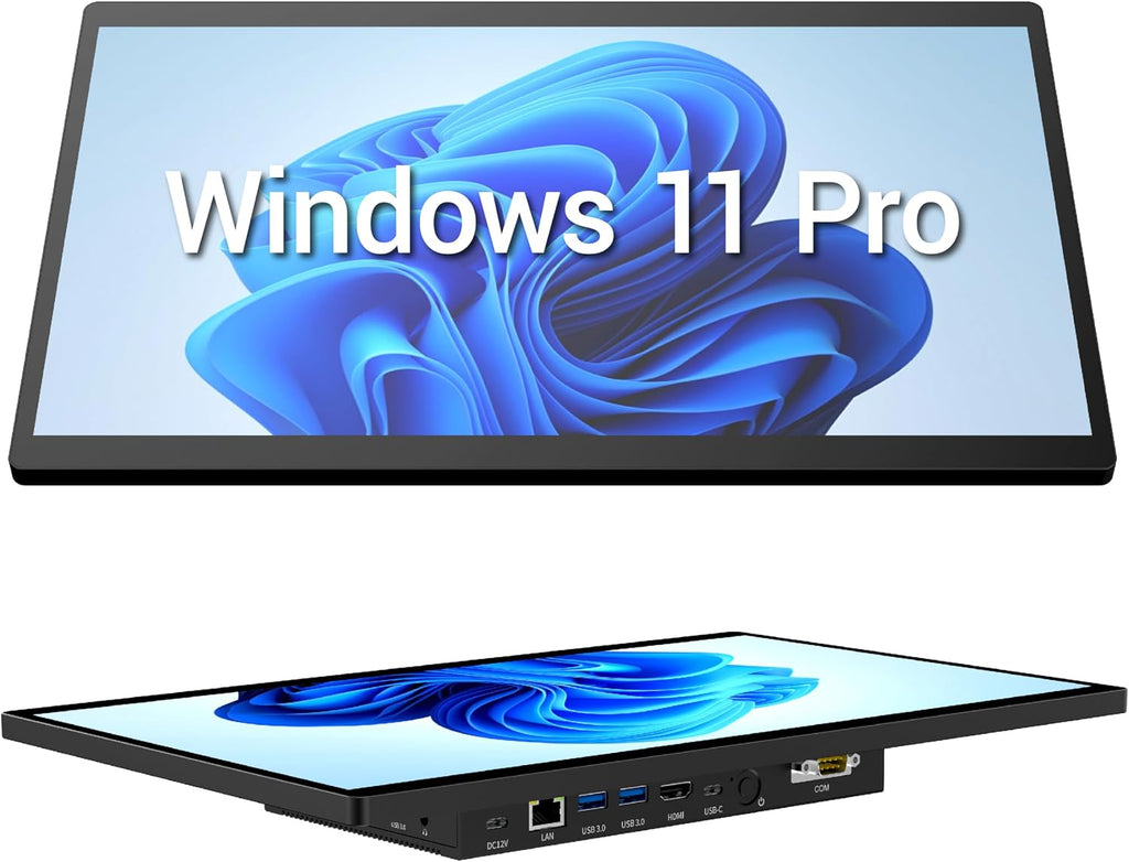 HIGOLE 15.6" Industrial Panel PC with Optional Adjustable Stand | Intel N5095, Windows 11 Pro, RS232 & VESA