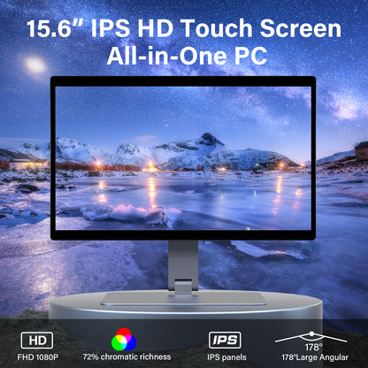 Higole F15R 15.6-inch touchscreen POS terminal, full HD 1080P, IPS panel, wide 178° viewing angle, perfect for office and business use.