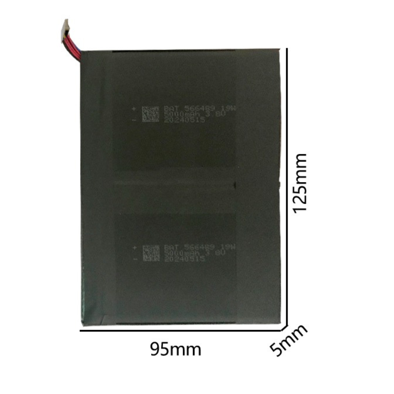 HIGOLE F9B MiniPC battery 125mm x 95mm x 5mm, front view on white background.