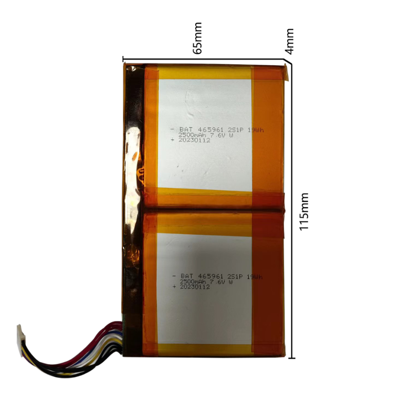 Front-facing HIGOLE MiniPC battery for GOLE1 and GOLE2, 115mm x 65mm x 4mm, white background, industrial mini PC accessory.