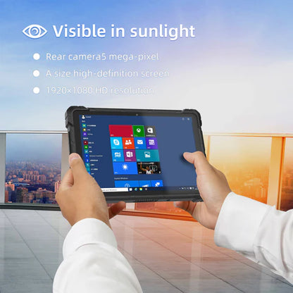 Higole F7N rugged tablet outdoor view, sunlight readable screen, ideal for field and industrial applications.