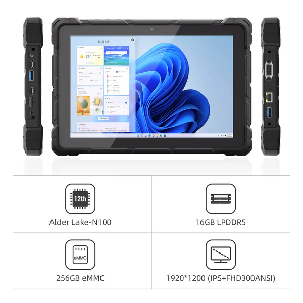 Higole PC Rugged Tablet  Windows 11 Pro F9A  4G LTE, GPS, NFC 008