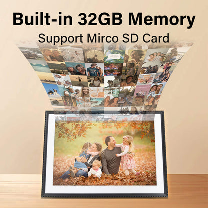 Cadre photo numérique Wi-Fi HIGOLE 10,1" 32 Go | Rotation automatique