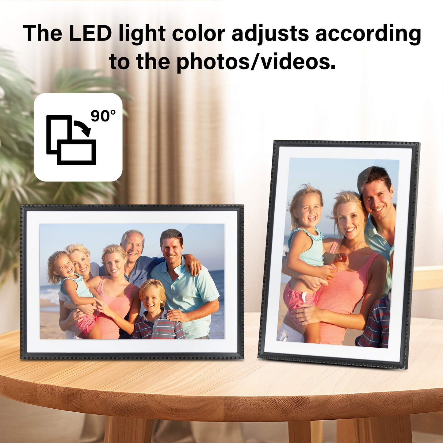 Cadre photo numérique Wi-Fi HIGOLE 10,1" 32 Go | Rotation automatique