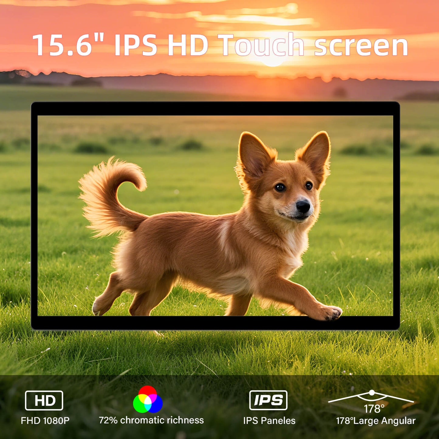 Cornice digitale HIGOLE da 15,6" e 64 GB con WiFi | Con rotazione automatica