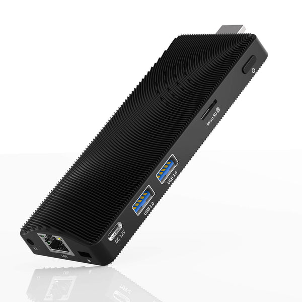 Higole D5 minipc stick White background front display,Portable and highly compatible with office software