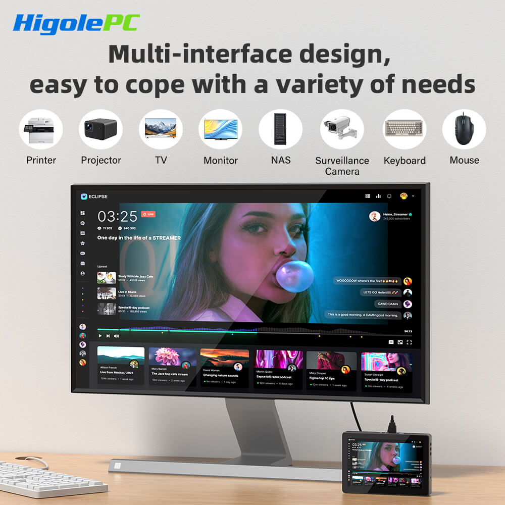 Higole F3APL pos terminal Multi-interface all-in-one POS terminal, easy to integrate with warehouse management hardware and software.