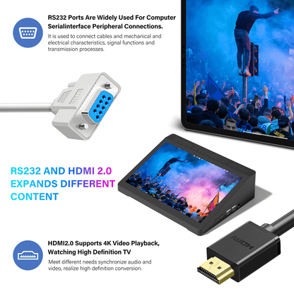 Higole F6APL pos terminal RS232 Ports Are Widely Used For Computer Serialinterface Peripheral Connections.HDMI2.0 Supports 4K Video Playback,Watching High Definition TV,highly suitable for industrial and business environments.