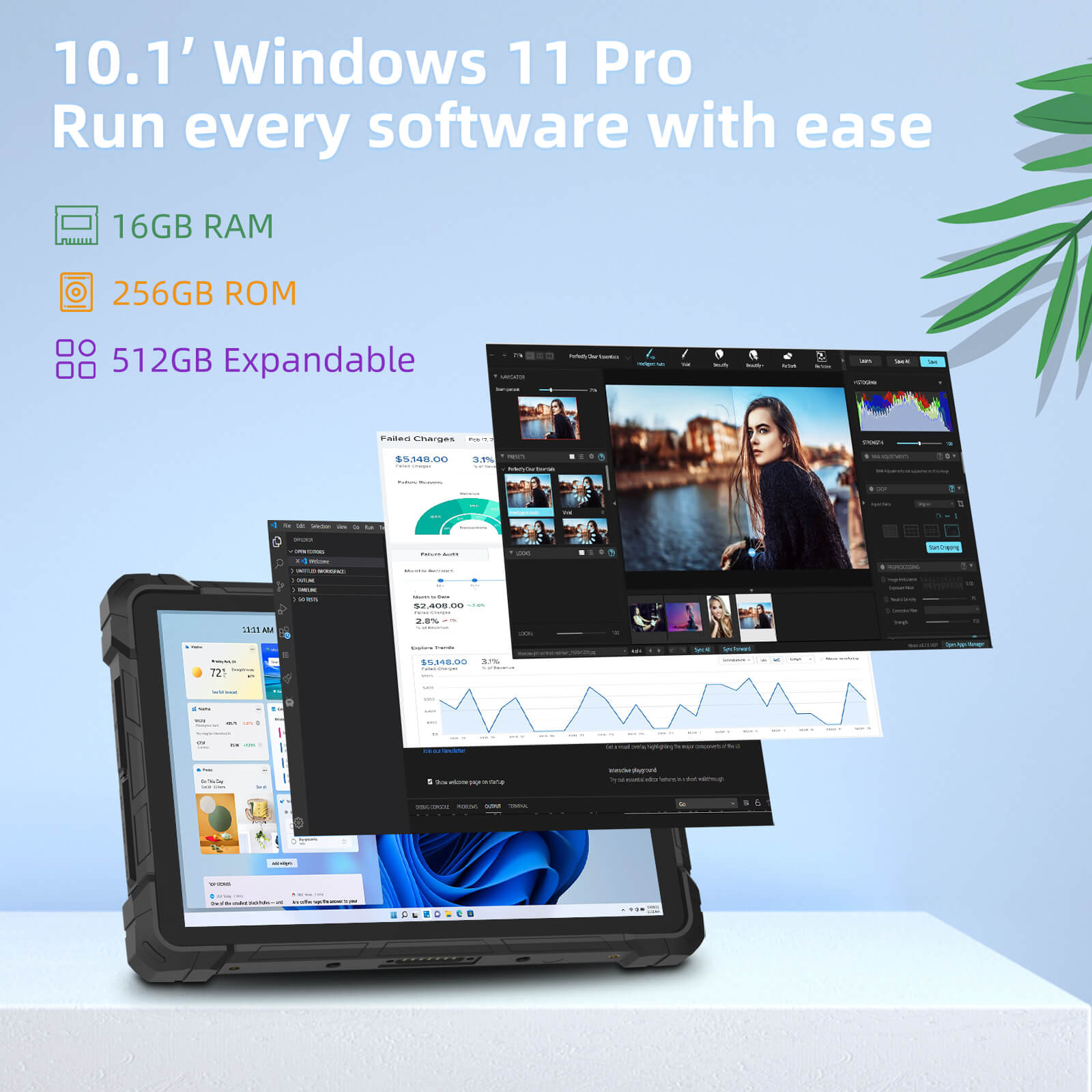 Higole F9A rugged tablet support Windows11 pro,run every software with ease