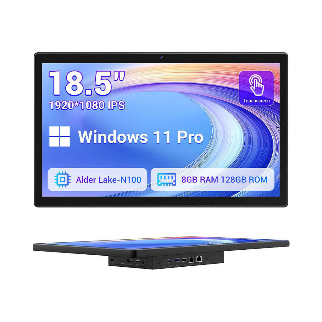 HIGOLEPC F18 18.5-inch industrial touchscreen panel PC with Intel N100 and Windows 11 Pro